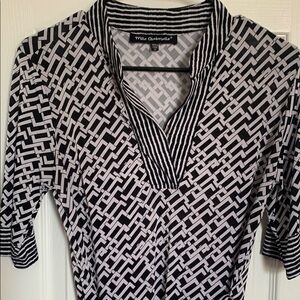 Black and white pattern dress